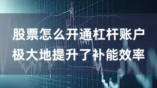 股票怎么开通杠杆账户极大地提升了补能效率